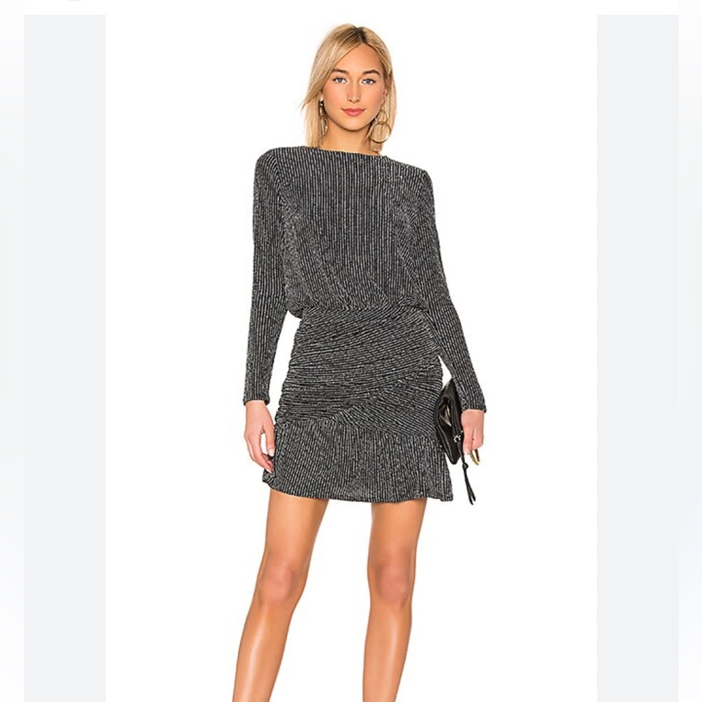 Krisa from REVOLVE Black and White Long Sleeve Dress